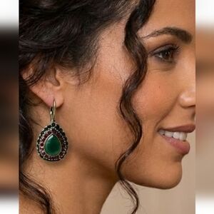 Victorian Boho Chic Crystal Rinestone Teardrop Holiday Gift Ready New